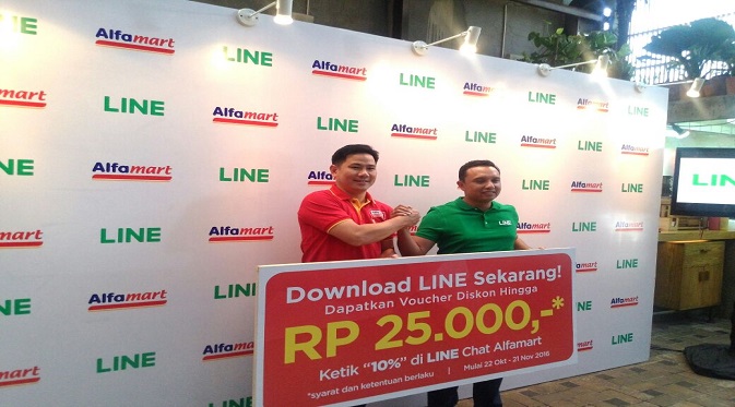 Line Dorong Pengguna Belanja di Alfamart