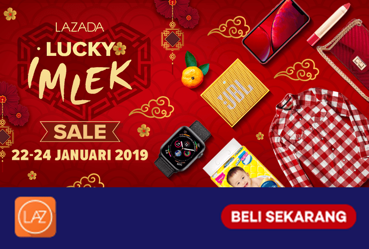 Mulai Hari Ini, Lazada Gelar Promo Lucky Imlek 2019 Selama Tiga Hari