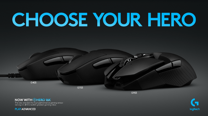 Logitech Luncurkan Tiga Mouse Wireless Gaming Bertenaga Sensor HERO 16K