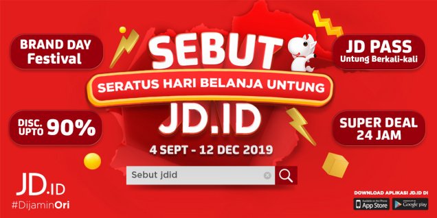 JD.ID SEBUT Tawarkan Diskon Berlimpah Selama 100 Hari