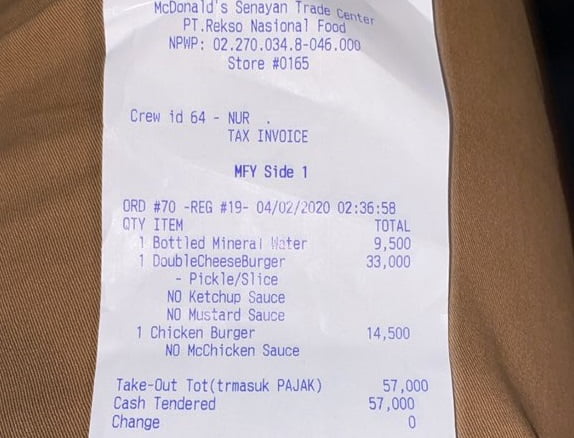 Gak Kasih Struk, Heboh Pegawai Restoran Fast Food Tipu Konsumen