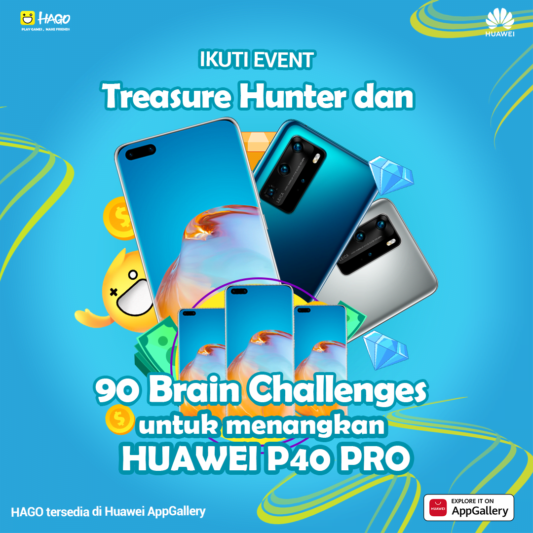 #90BrainChallenge, Cara HAGO Bagi-bagi Huawei P40 Pro