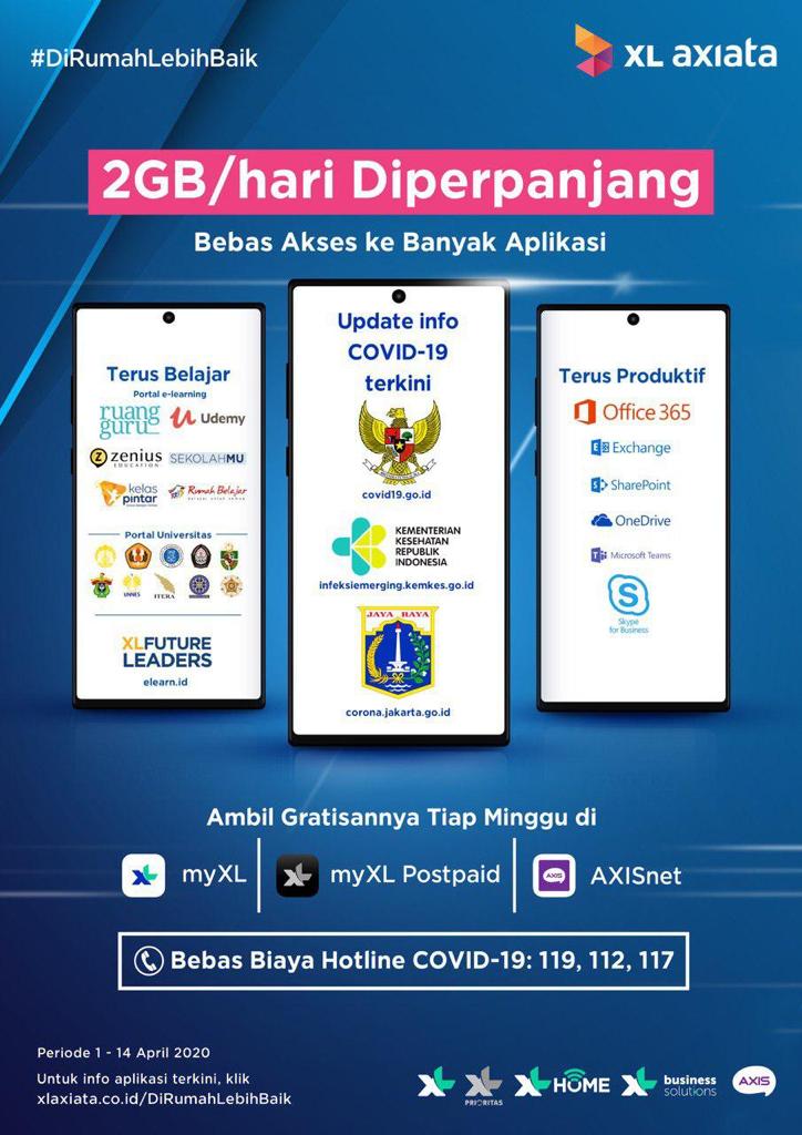 XL Perpanjang Program Gratis 2GB/hari