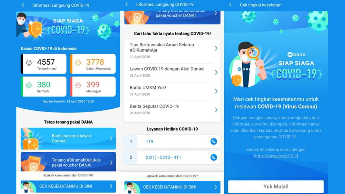 Miniprogram DANA “Siap Siaga COVID-19”, Solidaritas untuk Indonesia