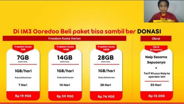 IM3 Ooredoo Hadirkan Paket Freedom Kuota Harian