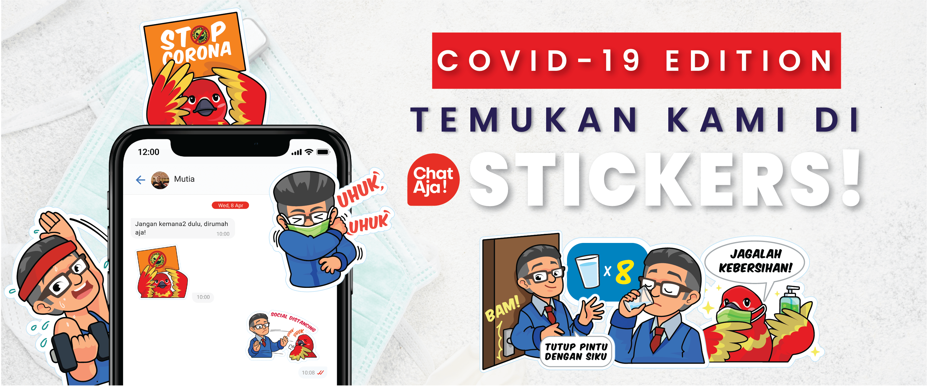 Fitur Terbaru ChatAja, Dari Sticker COVID-19 Hingga Curhat Online