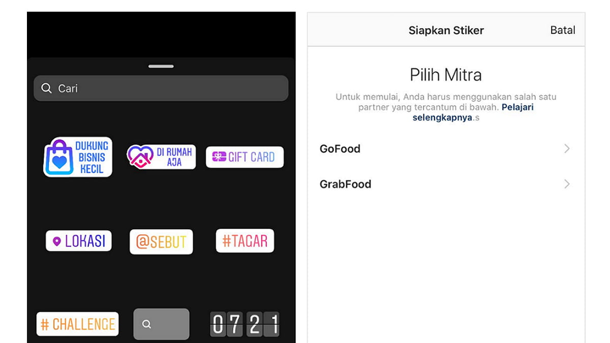 Fitur Baru Instagram Gandeng GO-FOOD sebagai Mitra Pengantar