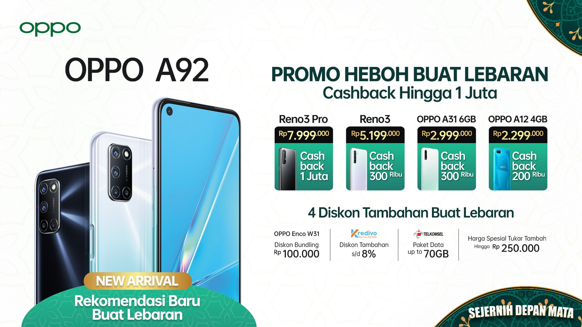 Sambut Lebaran, OPPO Berikan Cashback Hingga 1 Juta Rupiah