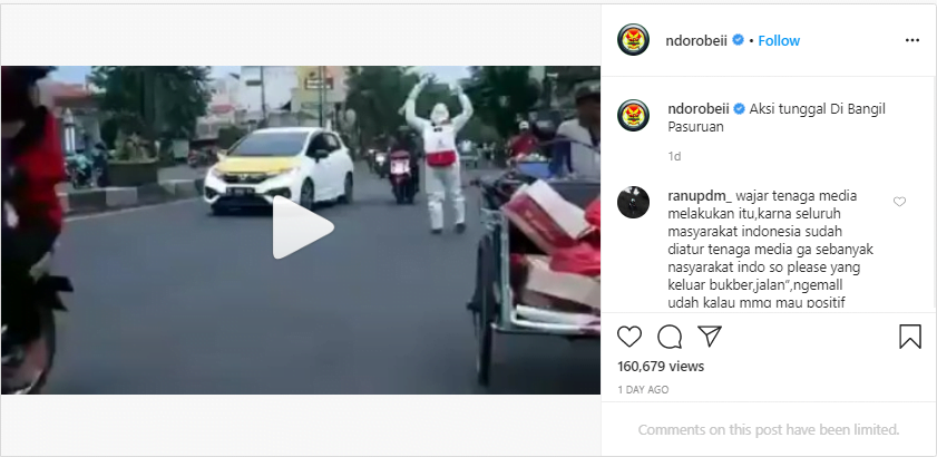 Viral Video Aksi Pria Berhazmat Kecewa Masyarakat Langgar PSBB