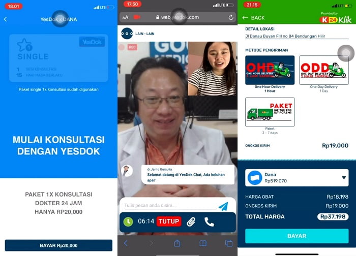 Aplikasi DANA Suguhkan Konsultasi Online YesDok