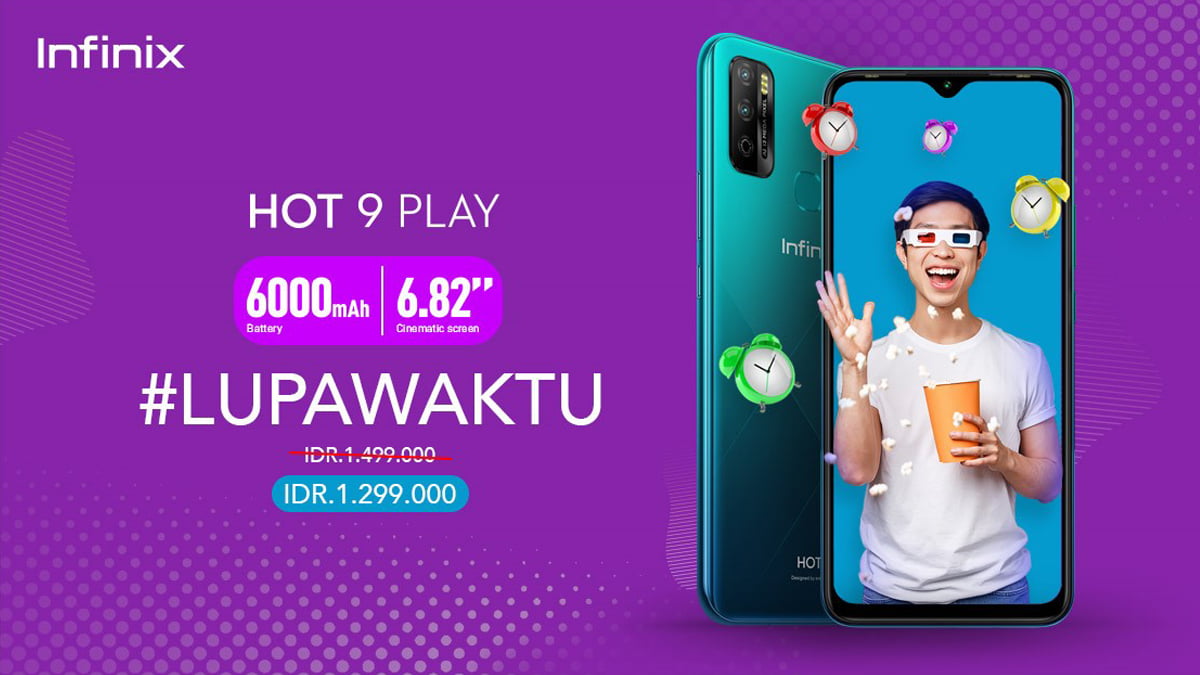 Bikin #LupaWaktu, INFINIX HOT 9 PLAY Resmi Diluncurkan Dengan Baterai Jumbo 6000mAh