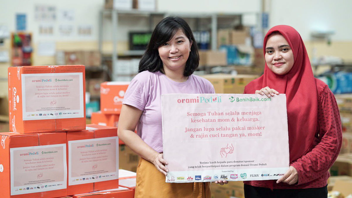 Orami Community Donasikan 1000 Paket Sembako serta Kebutuhan Bayi dan Anak