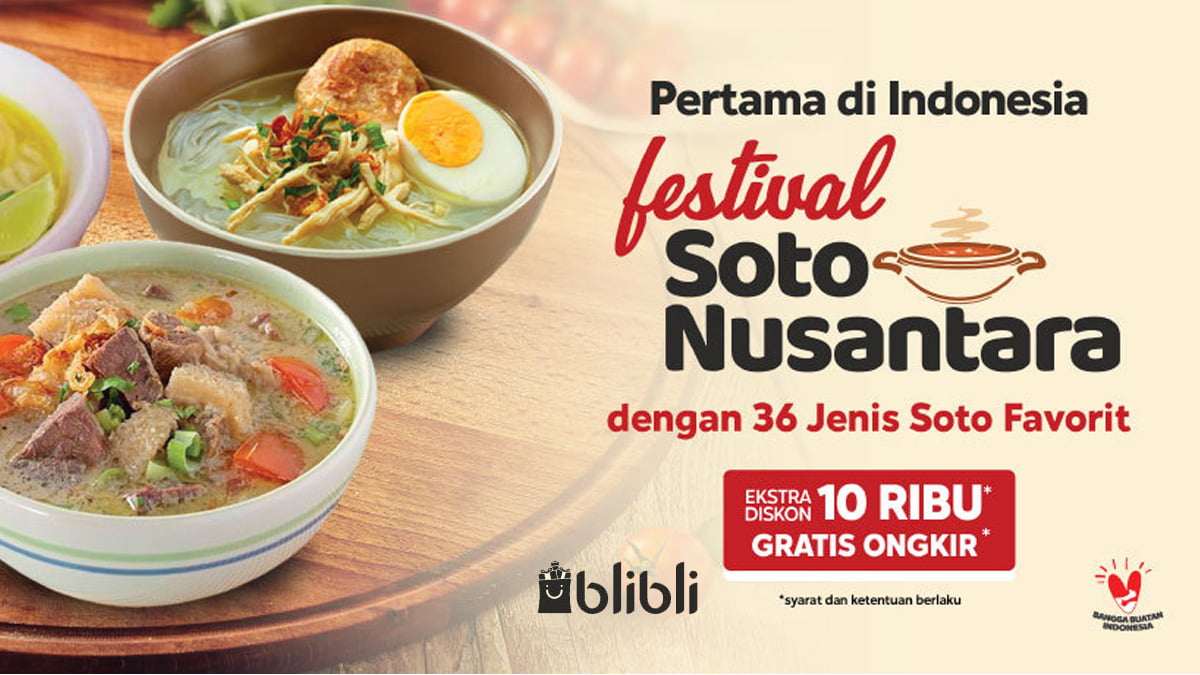 Dorong Pertumbuhan Bisnis UMKM Kuliner, Blibli Gelar Festival Soto Nusantara Online