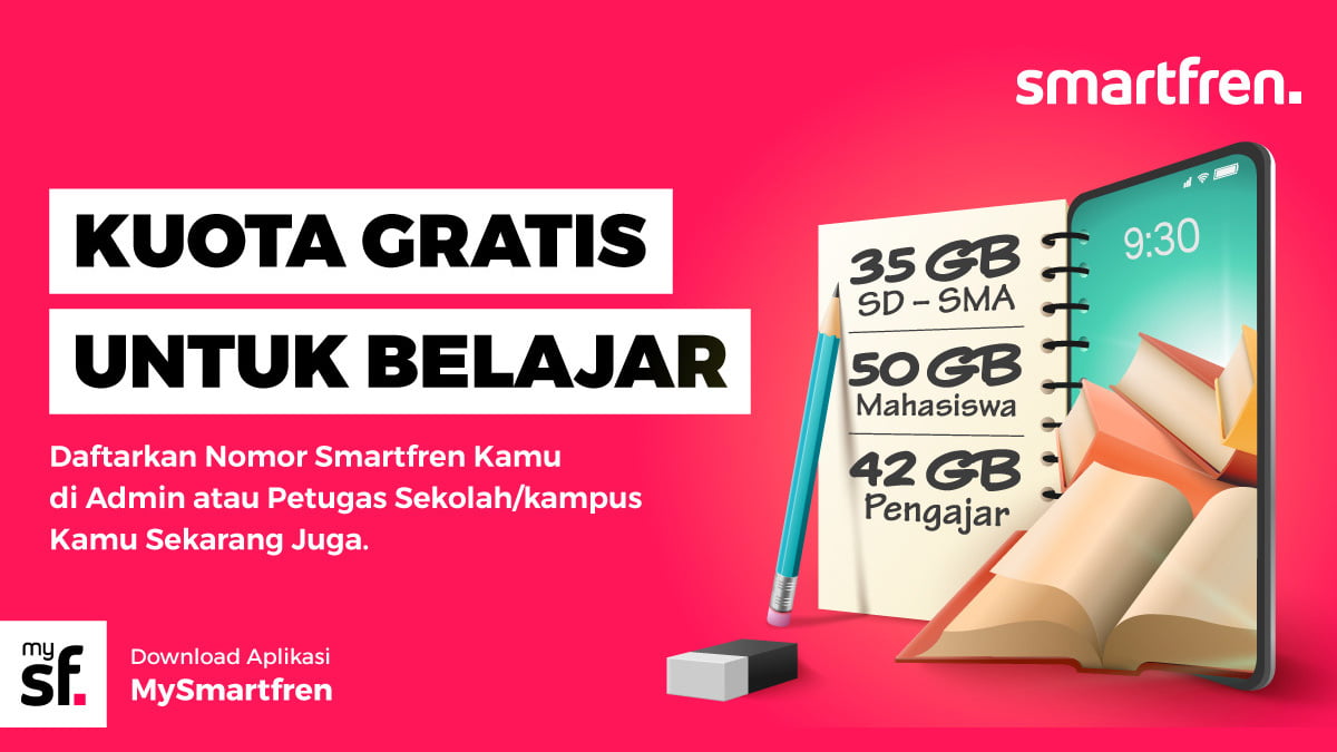 Smartfren Bagikan Kartu Perdana Kepada Siswa dan Guru, Untuk Teman Belajar di Rumah