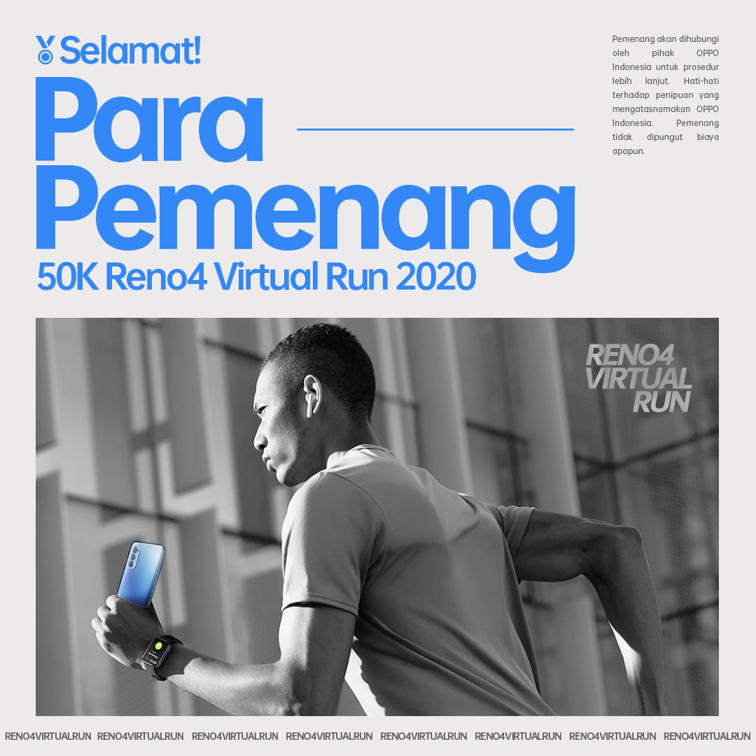 Ini Dia Para Pemenang Reno4 Virtual Run