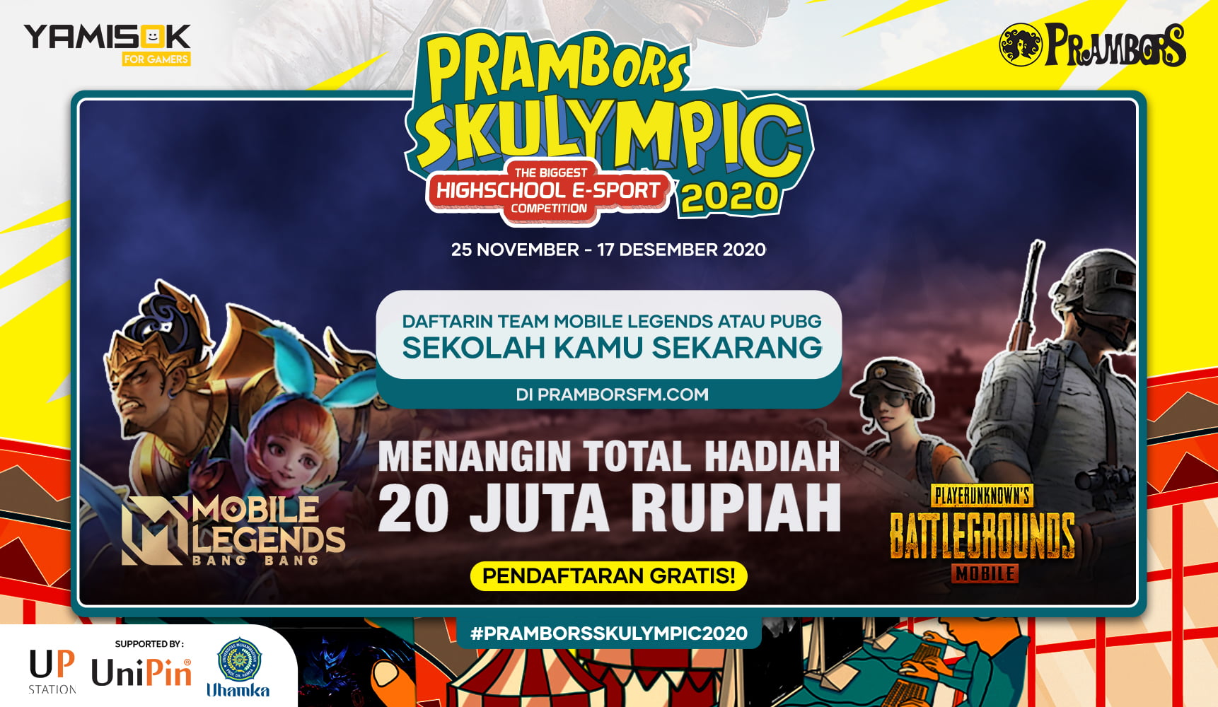 Radio Prambors Gelar Kompetisi PUBG Mobile dan Mobile Legends Berhadiah Puluhan Juta