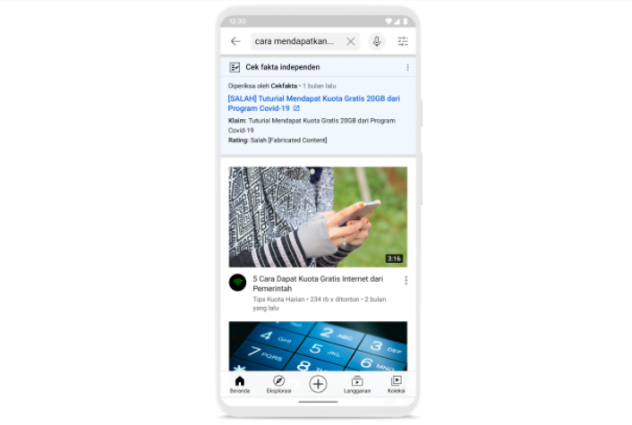 YouTube Hadirkan Panel Informasi Cek Fakta