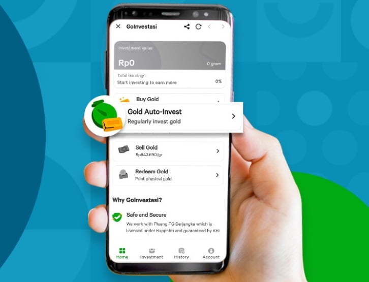 Cara Rutin Investasi Emas Online di Aplikasi Gojek