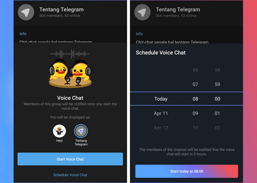 Kirim Pesan Suara di Telegram Bisa Dijadwalkan