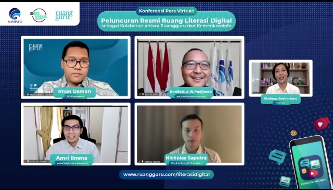 Tingkatkan Literasi Digital Masyarakat, Kominfo Gandeng Ruangguru