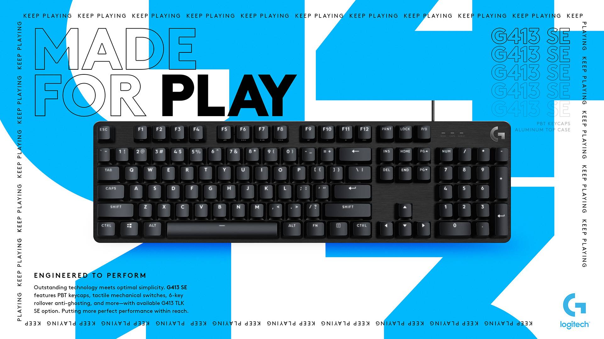 Logitech G Memperkenalkan Keyboard Gaming Mekanikal G413 SE