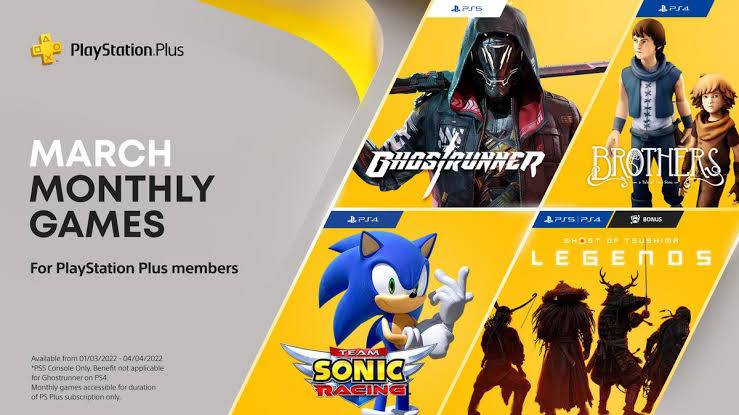 Sony Bagikan Game Gratis PS Plus Edisi Maret 2022