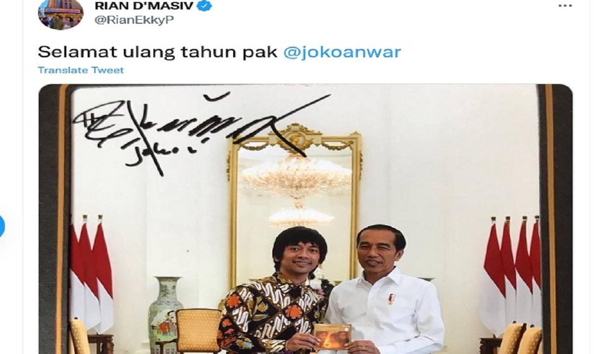 Kocak, Ucapkan Selamat Ulang Tahun ke Presiden Jokowi, Rian D'Masiv Mention Joko Anwar