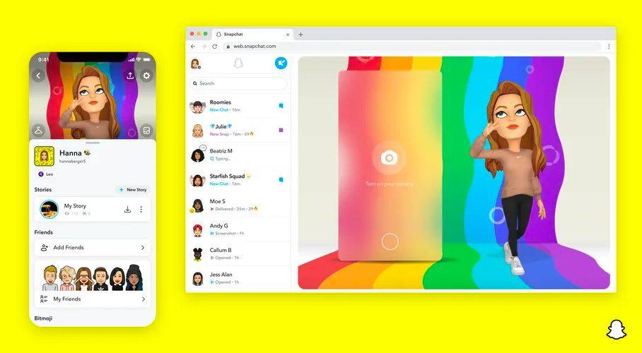 Snapchat Hadirkan Obrolan dan Panggilan Video ke Web