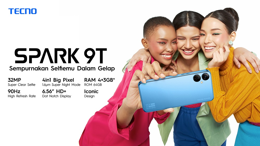 Harga Rp1 Jutaan, Tecno Spark 9T Pamer Kemampuan Kamera Selfie