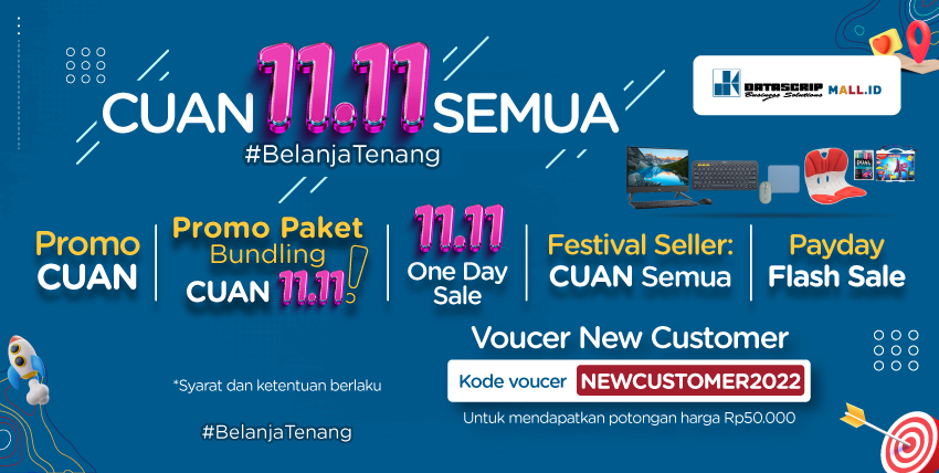 Belanja Antirugi dengan Promo "Cuan Semua 11.11" dari DatascripMall.ID