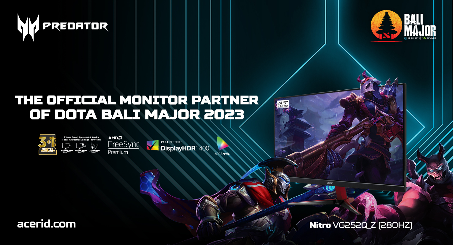 Acer Sediakan 130 Unit Monitor Dukung Turnamen Esports Bali Major 2023