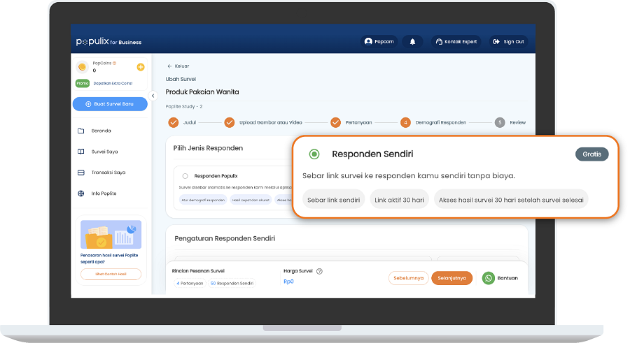 Populix Punya Fitur Survei Gratis, Begini Langkah Penggunaannya