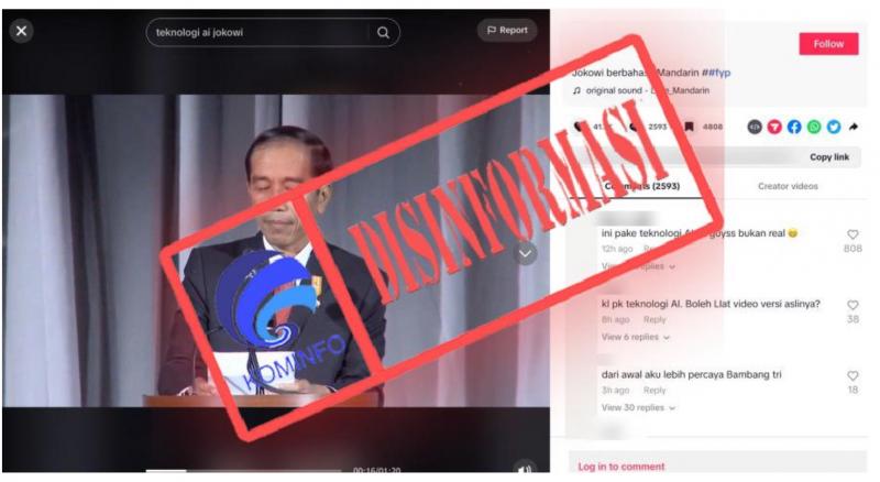 Penjelasan Kemenkominfo Terkait Video Presiden Jokowi Fasih Berbahasa Mandarin