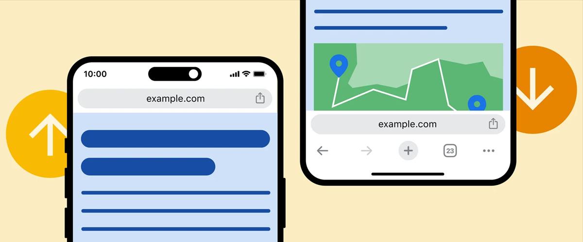 Fitur Geser Posisi Address Bar untuk Google Chrome Versi iOS