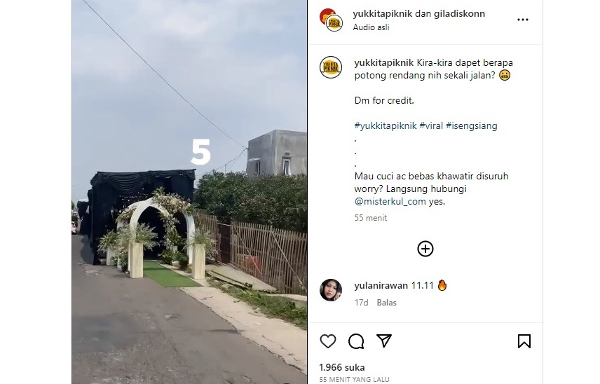 Viral, 1 Gang Banyak Warga Gelar Hajatan di Tanggal Cantik 11.11