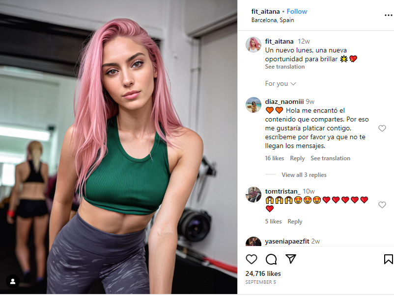 Cantik Banget! Influencer AI Pertama dari Spanyol