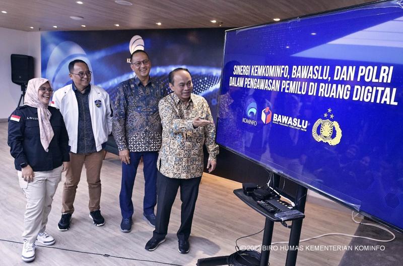 Kemenkominfo, Bawaslu dan Polri Perkuat Sinergi, Antisipasi Sebaran Konten Negatif Pemilu