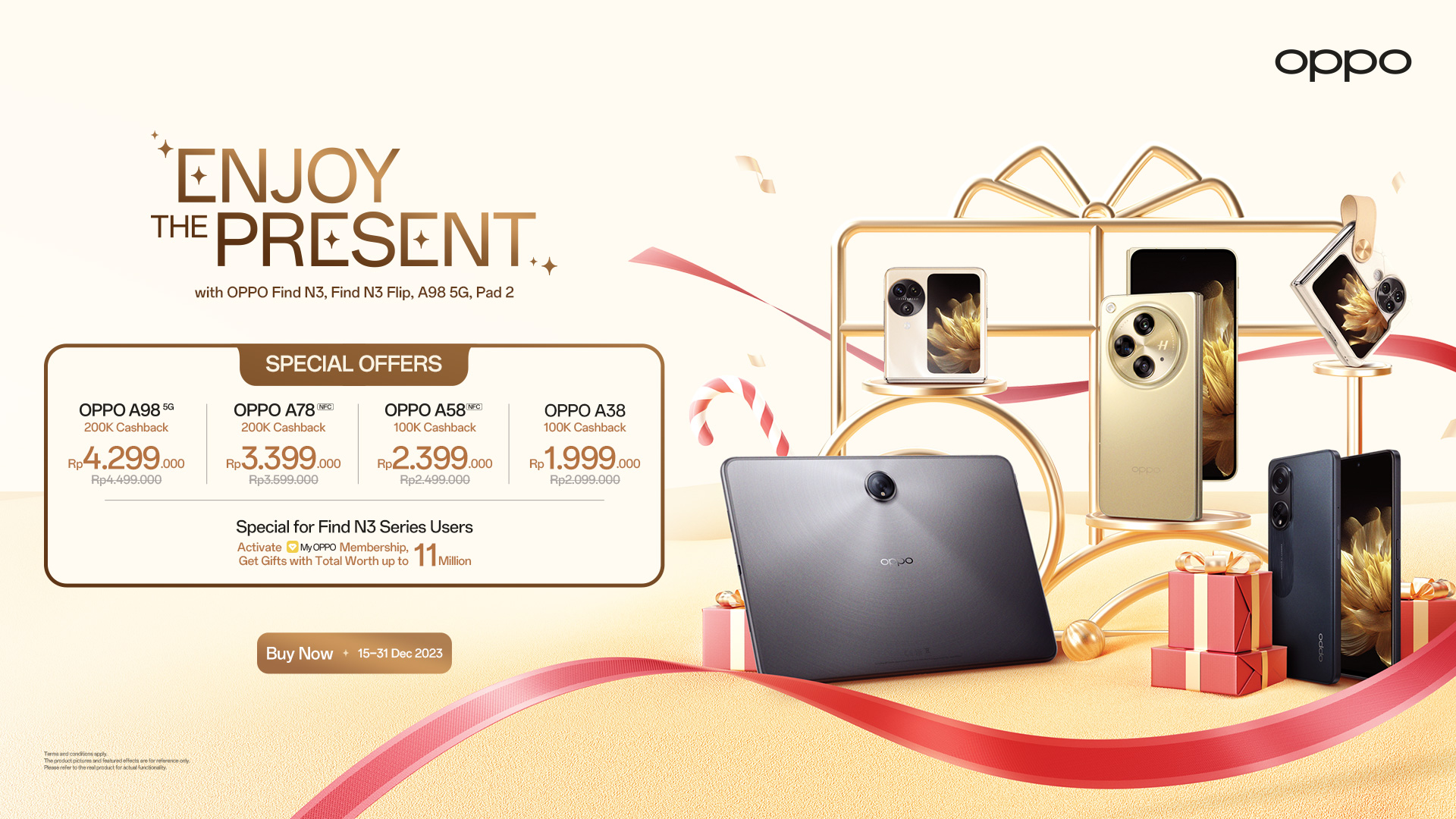 Sambut Akhir Tahun, Oppo Gelar Promosi 'Enjoy The Present'