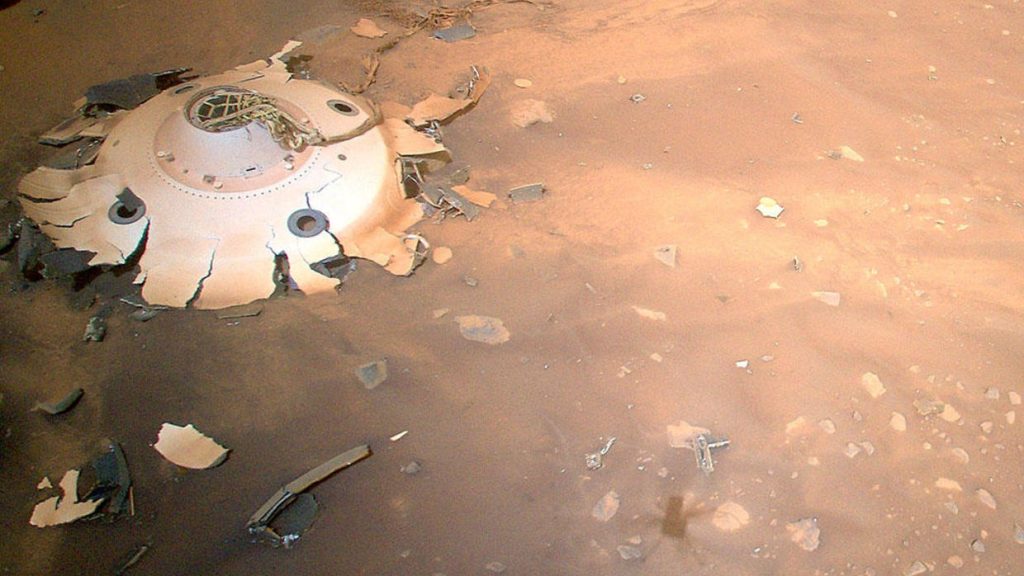 Helikopter NASA Ingenuity Temukan Puing-Puing Lander di Mars