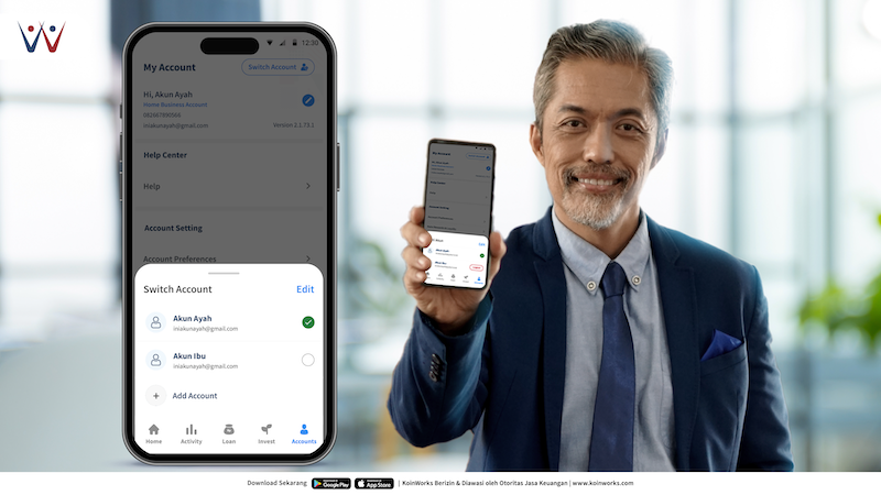 KoinWorks Sediakan Fitur Investasi Keluarga dalam Satu Akun