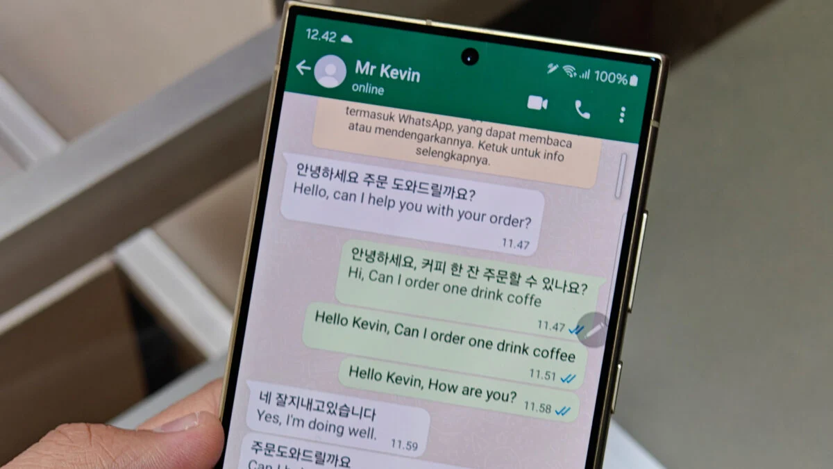 Pengguna WhatsApp di Galaxy S24 Bisa Manfaatkan Fitur Terjemahan Bahasa Asing