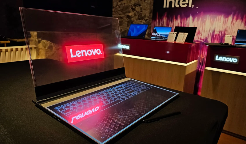 Lenovo Ungkap Konsep Laptop Unik dengan Layar Transparan di MWC 2024