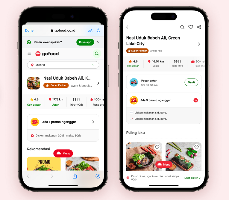 Pesan GoFood Bisa Langsung dari Google Search dan Maps