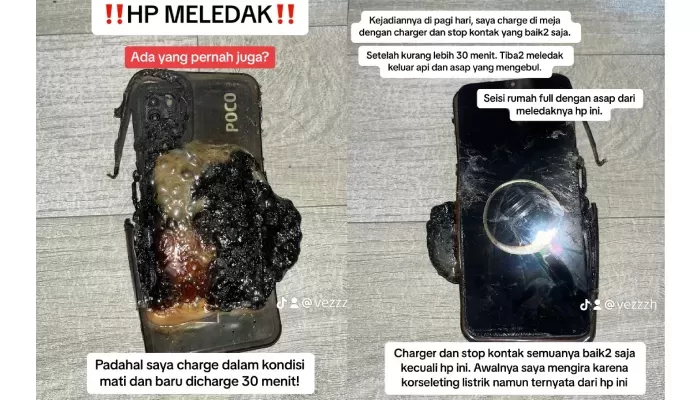 Geger Ponsel Poco Meledak Saat Isi Daya Kondisi Mati