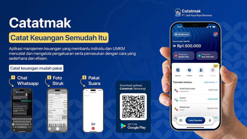 Aplikasi Catatmak Permudah Catat Pendapatan dan Pengeluaran Keuangan